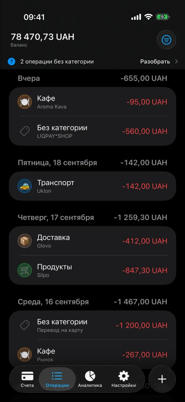 Каждая трата знает своё место.